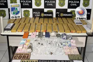 Operação prende oito pessoas e apreende 30 kg de drogas em Teresina e Altos (DENARC) (Foto: SSP-PI)