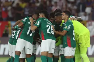 Palmeiras enfrentando Júnior Barranquilla pela Libertadores 2026 (Foto: imagem de reprodução)