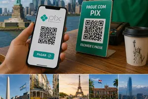 Pix no exterior (Foto: Reprodução)