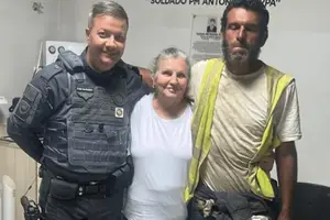 Professor universitário que estava desaparecido há mais de cinco anos foi localizado na terça-feira (21) caminhando às margens da rodovia Washington Luís (SP-310) (Foto: PM-SP)