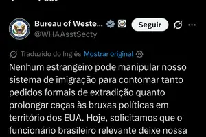 Publicação do Escritório para Assuntos do Hemisfério Ocidental do governo norte-americano (Foto: Reprodução | X)