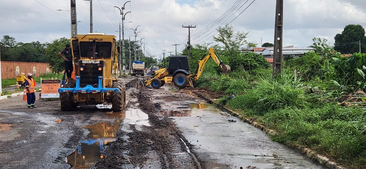 Reparo da Avenida Henry Wall zona sul de Teresina