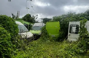 Veículos abandonados pela prefeitura de Teresina de acordo com a empresa Santa Cruz (Foto: Reprodução)