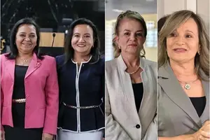 As juízas Elvira Osório, Maria Célia Lima, Maria Luiza e Valdênia Moura (Foto: Reprodução)