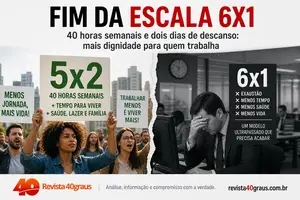 Banner fim da escala 6 X 1 (Foto: Revista40graus)