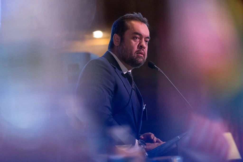 Cláudio Castro, ex-governador do Rio de Janeiro, durante o Lide Brazil Investment Fórum no Havard Club na cidade de Nova York nos Estados Unidos, em maio de 2024, quando teve eventos bancados pelo ex-banqueiro Daniel Vorcaro