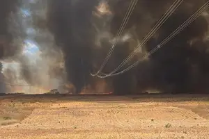 Incêndio em Canto do Buriti, 2025. (Foto: Bombeiros)