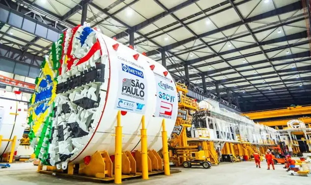 “Tatuzão” gigante chega ao Brasil para expansão do metrô até Guarulhos