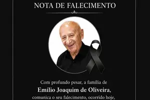 Mensagem de falacimento de Emílio Joaquim de Oliveira (Foto: Reprodução)
