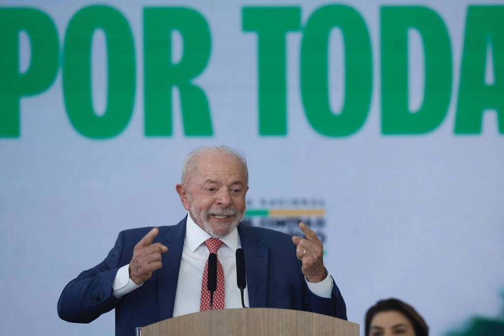 O presidente Lula, em cerimônia sobre pacto nacional contra feminicídio