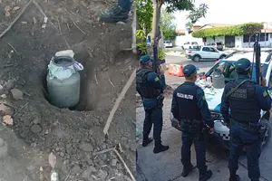 PM apreende drogas enterradas em área de mata na zona Sul de Teresina (Foto: PM-PI)