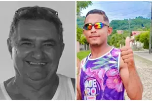 Antonio Sergio de Oliveira Neto e o acusado Laecio Oliveira da Penha (Foto: Reprodução)