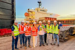 Porto Piauí faz primeira atracação de navio de carga no Terminal de Uso Privado (Foto: Juliana Zalc)