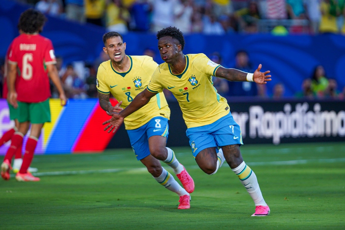 Vinicius Júnior marcou o décimo gol com a camisa da Seleção Brasileira