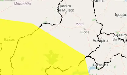 Inmet emite alerta de perigo potencial para baixa umidade em 64 cidades do Piauí