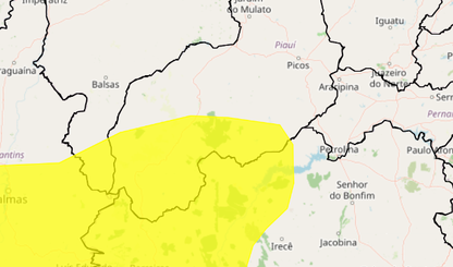 Inmet emite alerta de perigo potencial para baixa umidade em 40 cidades do Piauí