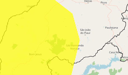 Inmet emite alerta de perigo potencial para baixa umidade em 60 cidades do Piauí