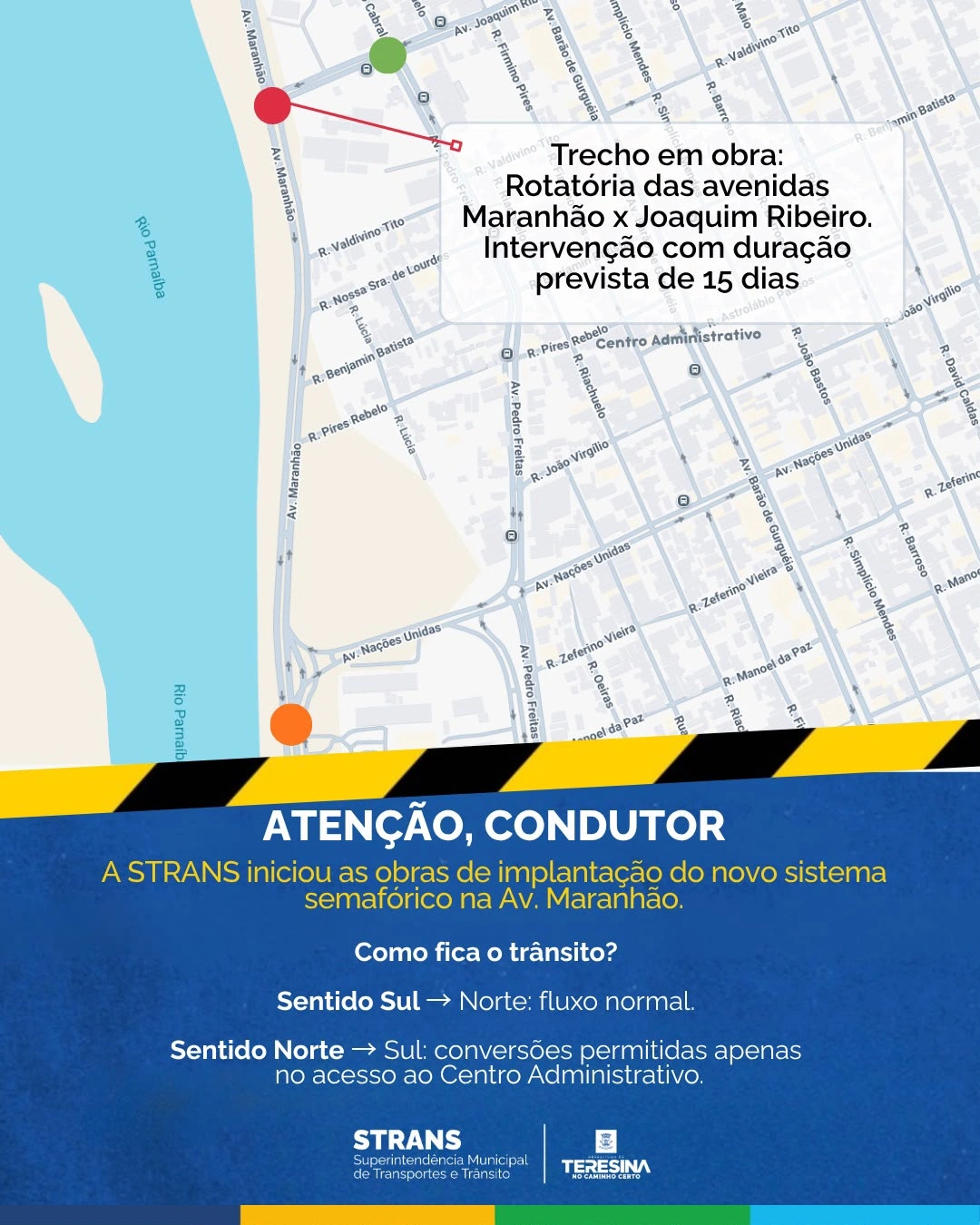 Mudanças na Avenida Maranhão na antiga rotatória
