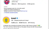 Vozinha conquista milhões de fãs na Copa e se aproxima da CBF no Instagram