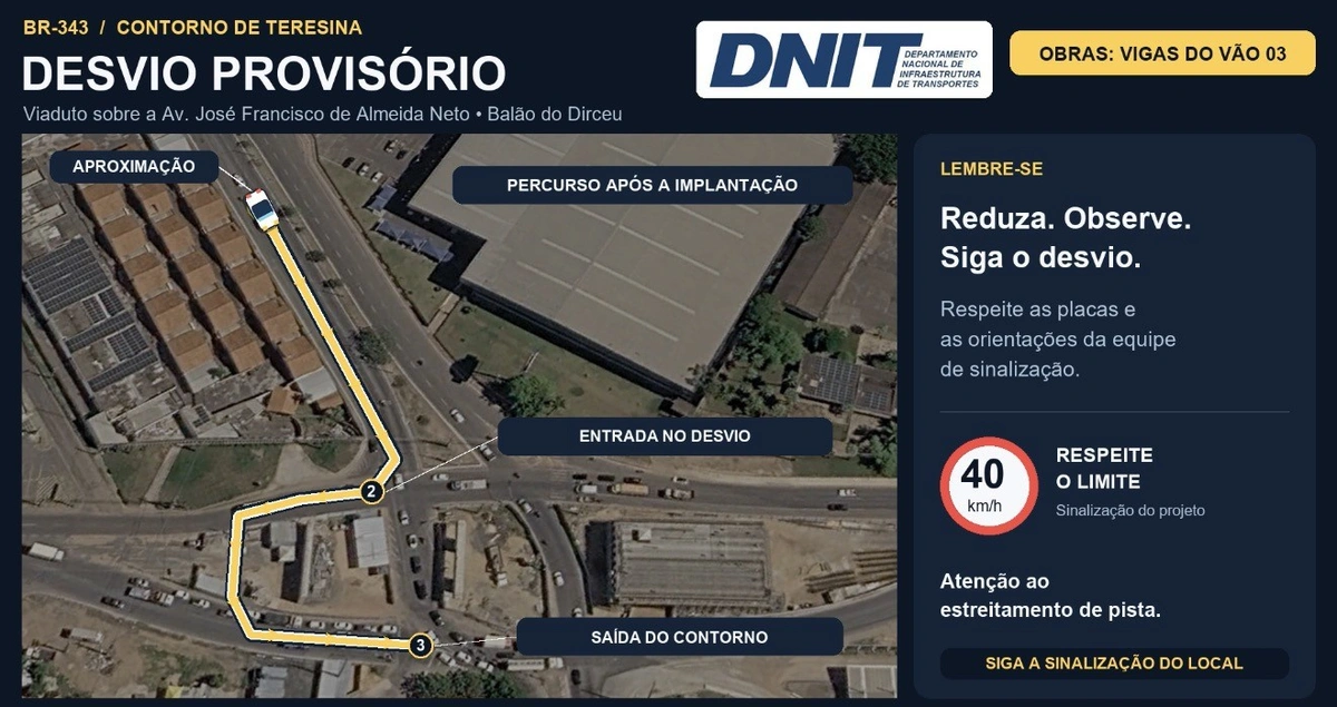 Desvio na BR-343/PI